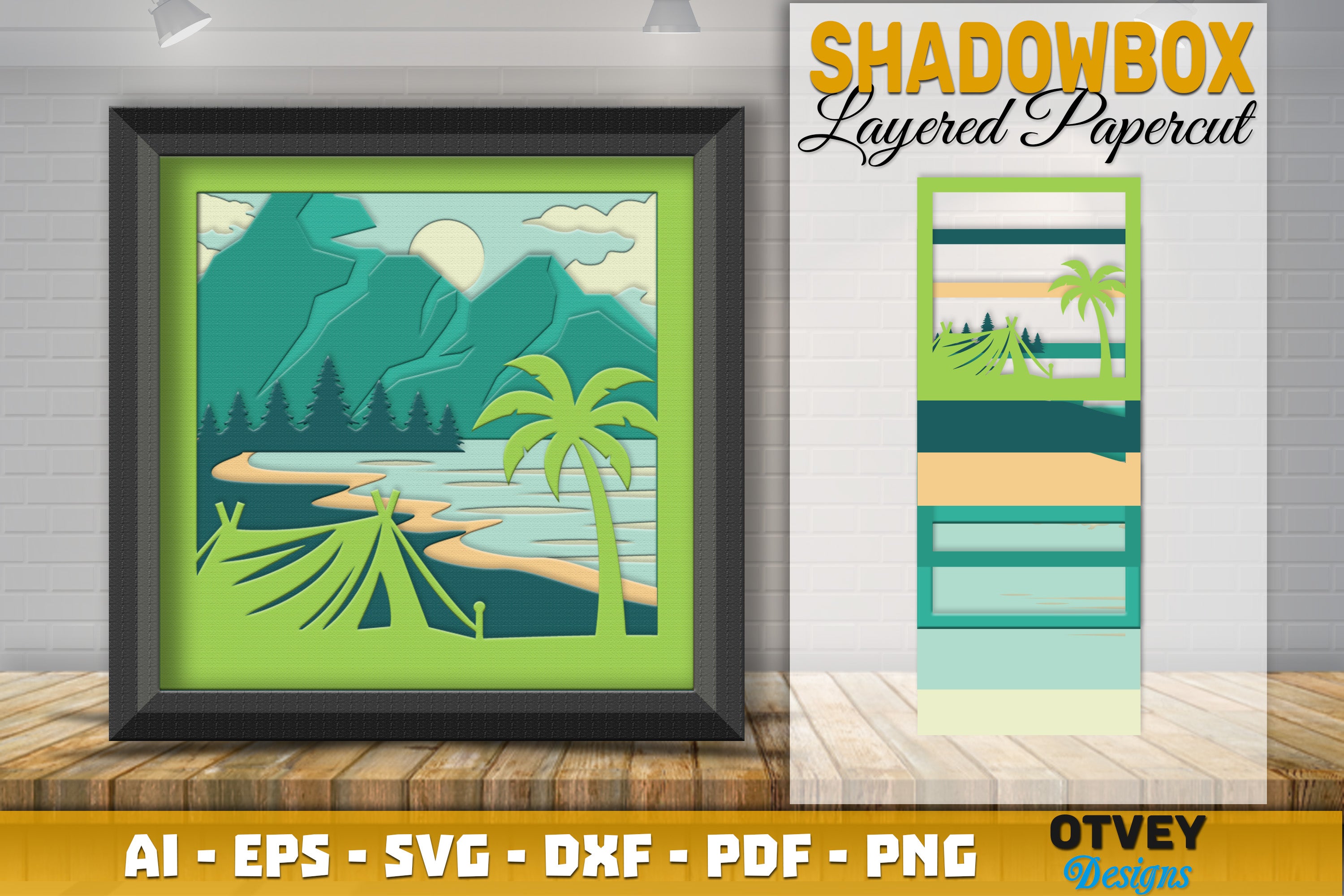 Camping 3D Shadowbox Layered SVG Bundle 6 - CraftNest - Digital Crafting and Art