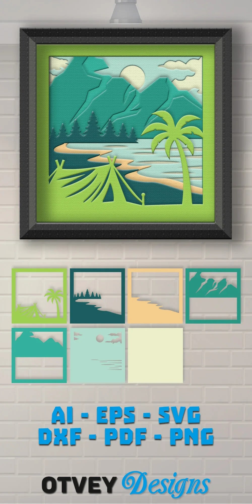 Camping 3D Shadowbox Layered SVG Bundle 6 - CraftNest - Digital Crafting and Art