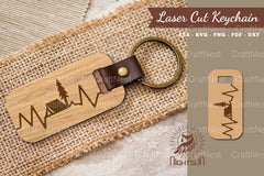 Camping Heartbeat Laser Cut Keychain Clipart Bundle - CraftNest - Digital Crafting and Art