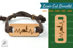 Camping Laser Cut Bracelet Design Bundle - CraftNest - Digital Crafting and Art