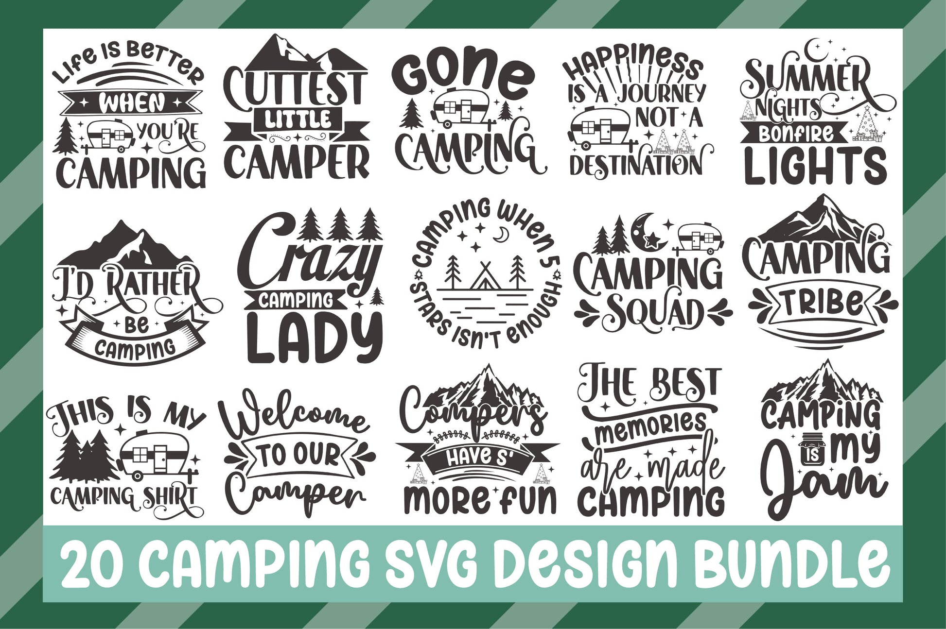 Camping SVG Bundle 6 - CraftNest - Digital Crafting and Art