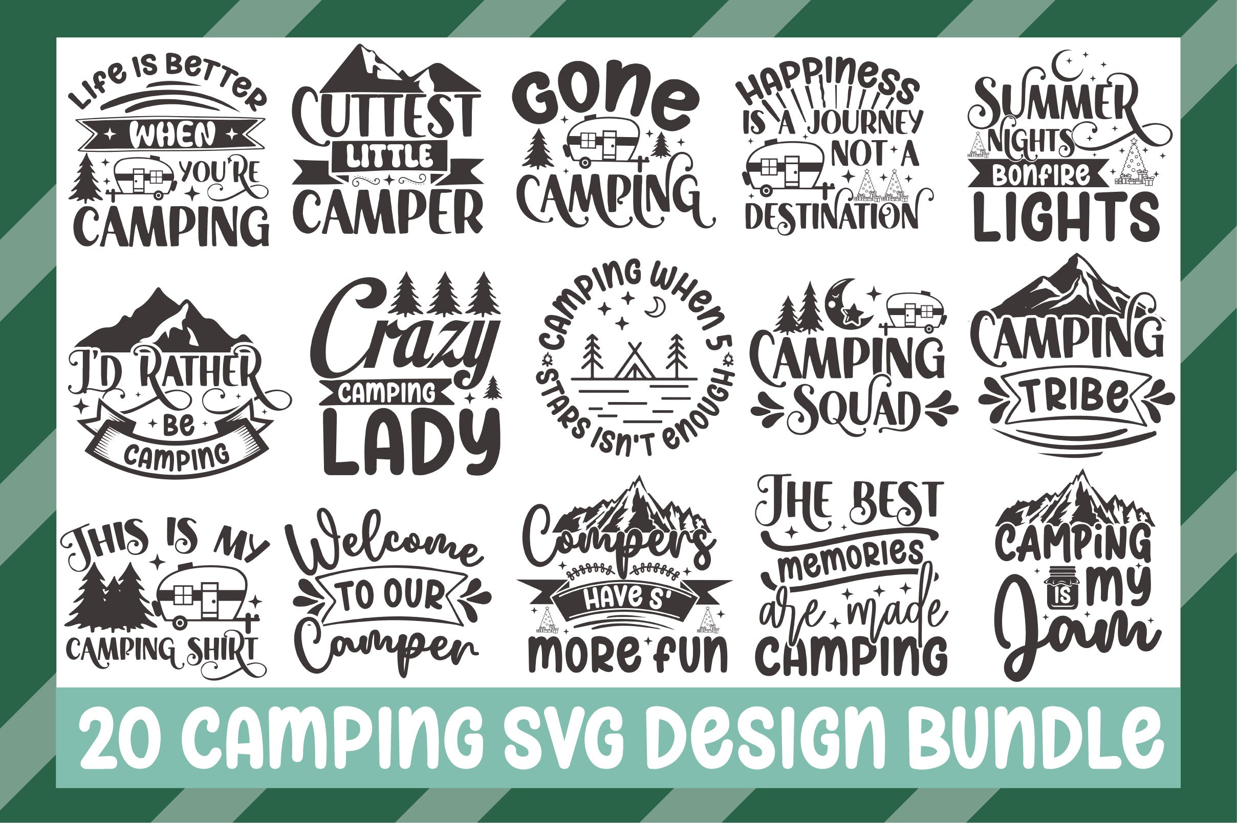Camping SVG Bundle 6 - CraftNest - Digital Crafting and Art