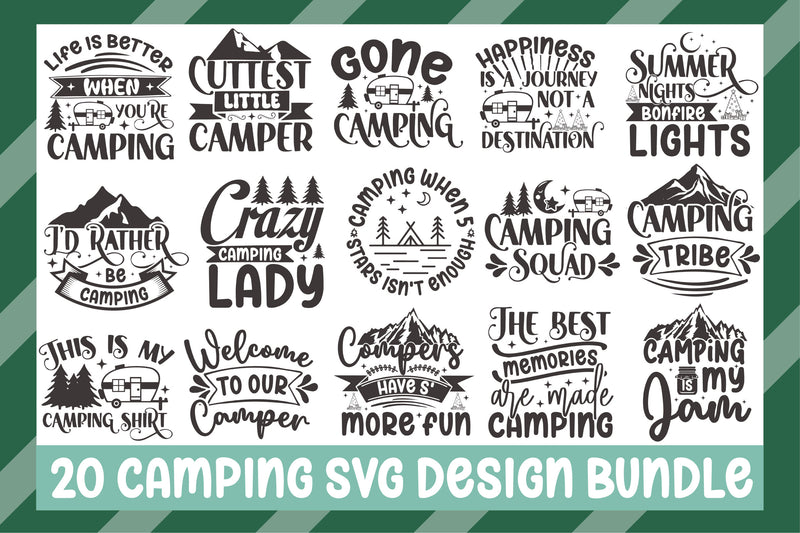 Camping SVG Bundle 6 - CraftNest - Digital Crafting and Art