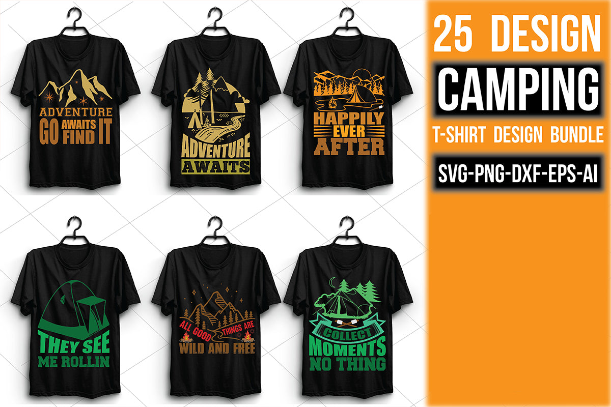 Camping T Shirt Bundle 8 - CraftNest - Digital Crafting and Art