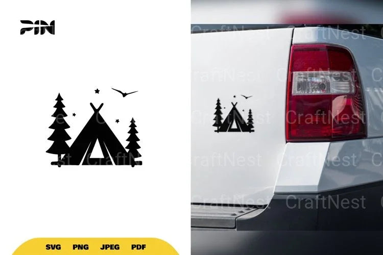 Camping Tent SVG Bundle Clipart - CraftNest - Digital Crafting and Art