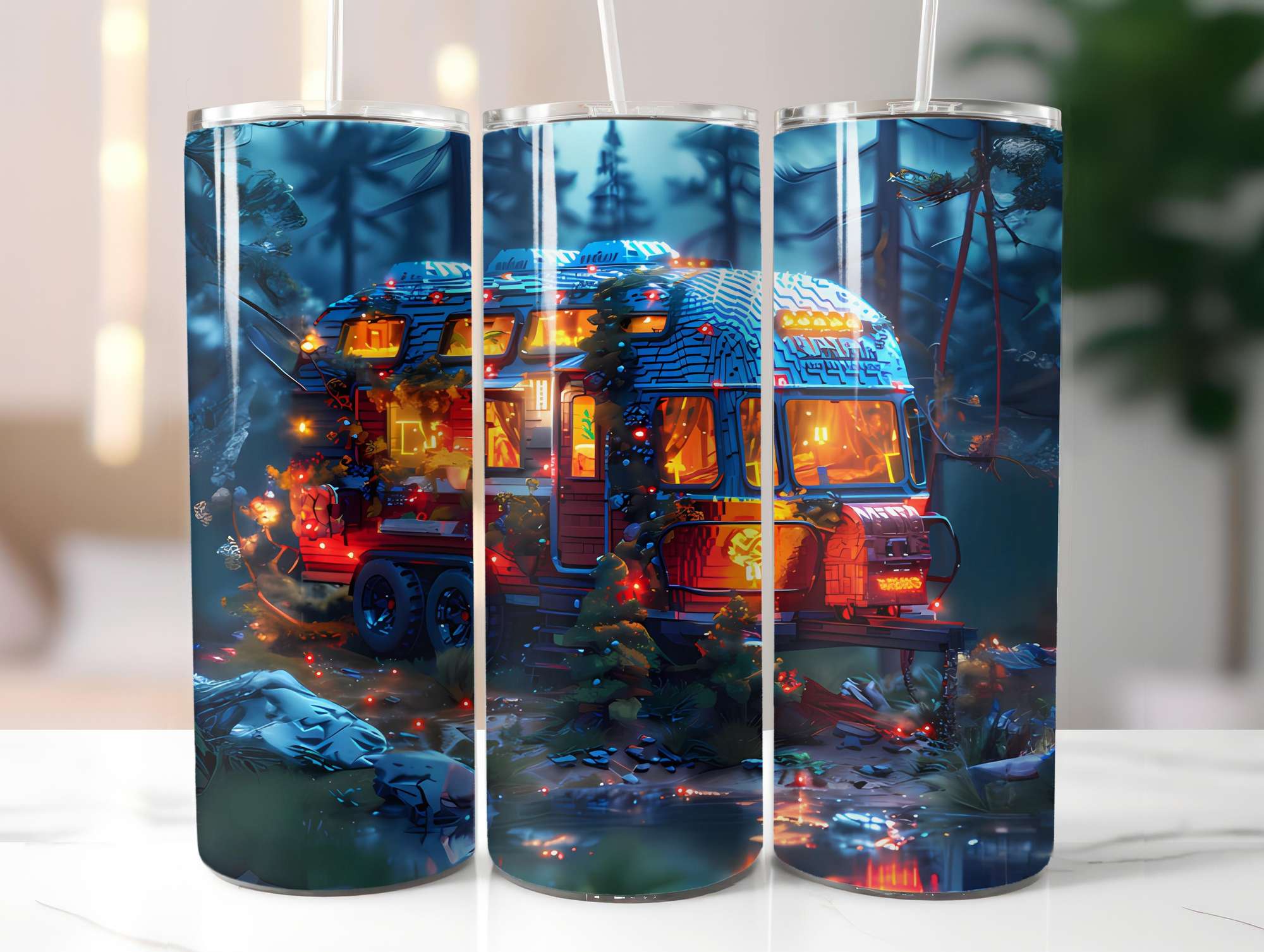 Camping Summer 2 Tumbler Wrap - CraftNest - Digital Crafting and Art