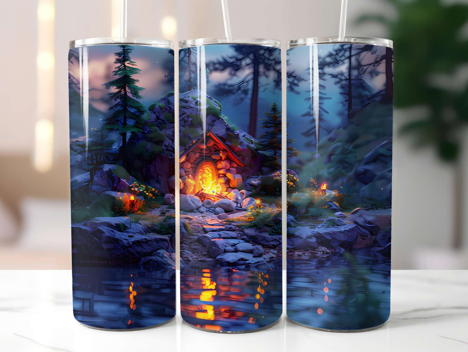 Camping Summer 4 Tumbler Wrap - CraftNest - Digital Crafting and Art