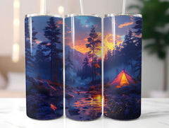 Camping Summer 4 Tumbler Wrap - CraftNest - Digital Crafting and Art