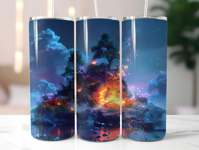 Camping Summer 2 Tumbler Wrap - CraftNest - Digital Crafting and Art