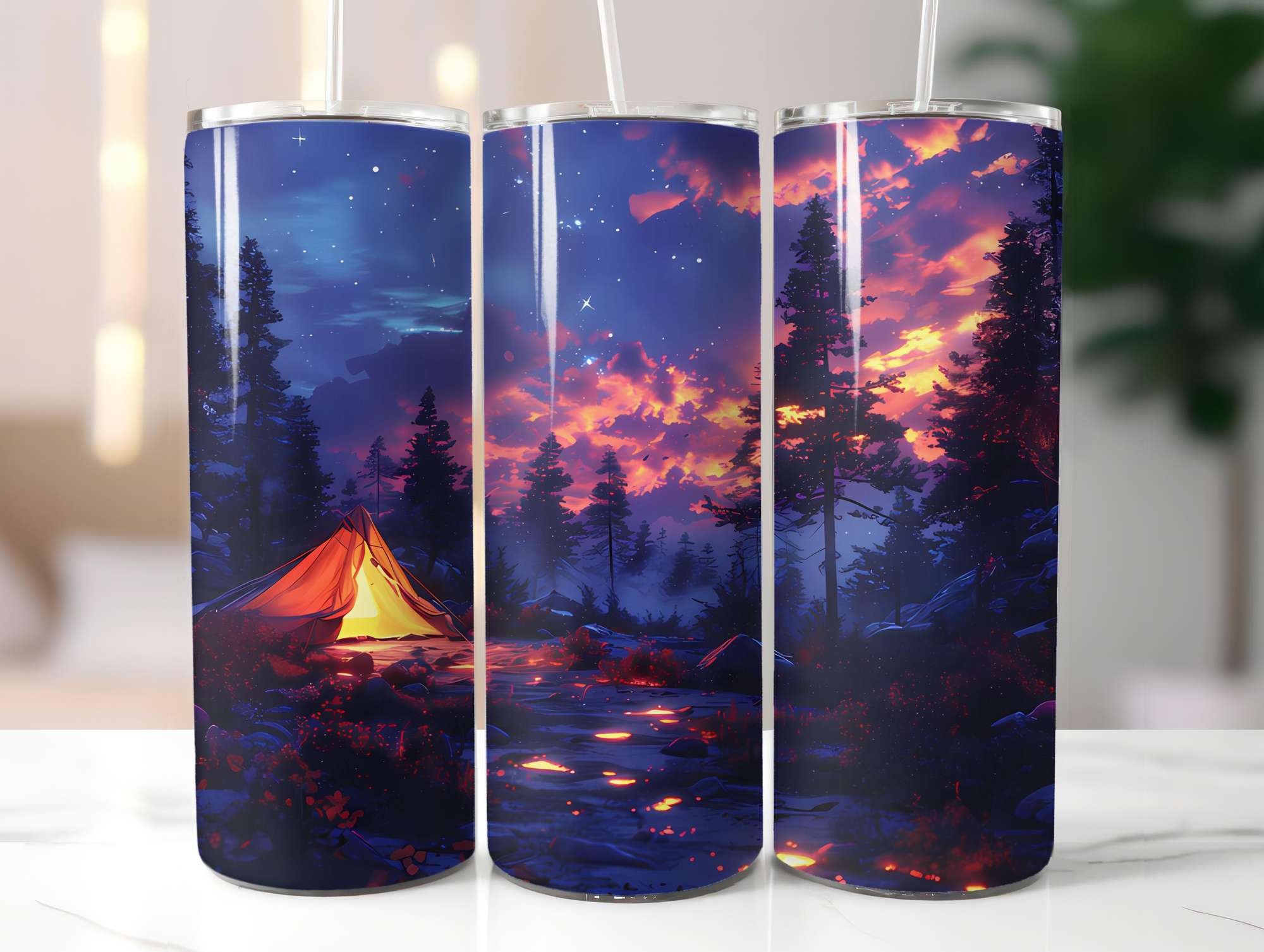 Camping Summer 4 Tumbler Wrap - CraftNest - Digital Crafting and Art