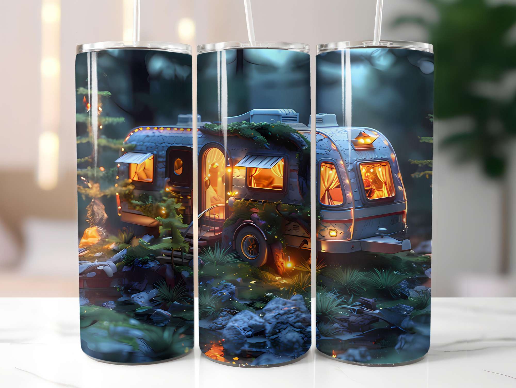 Camping Summer 2 Tumbler Wrap - CraftNest - Digital Crafting and Art