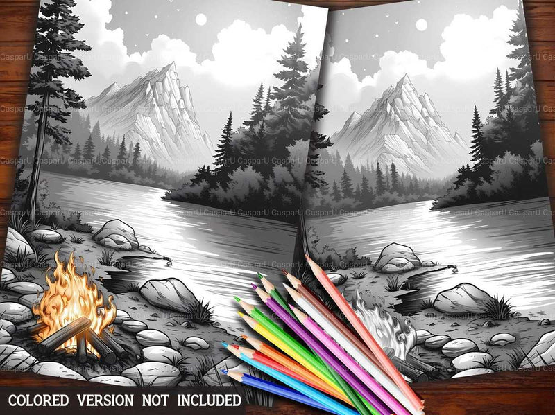 Camping Summer Coloring Books - CraftNest - Digital Crafting and Art