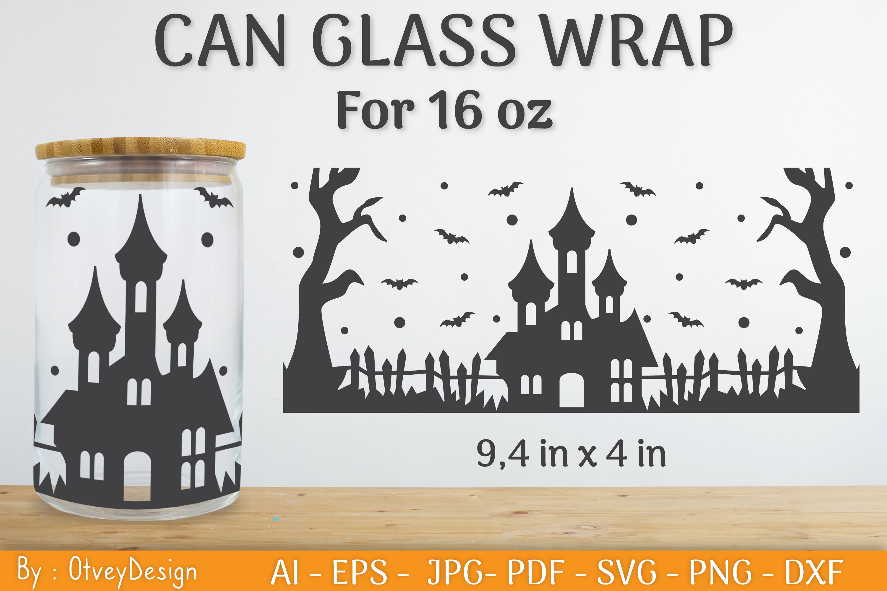 Libbey 16 Oz Can Glass Halloween SVG Bundle