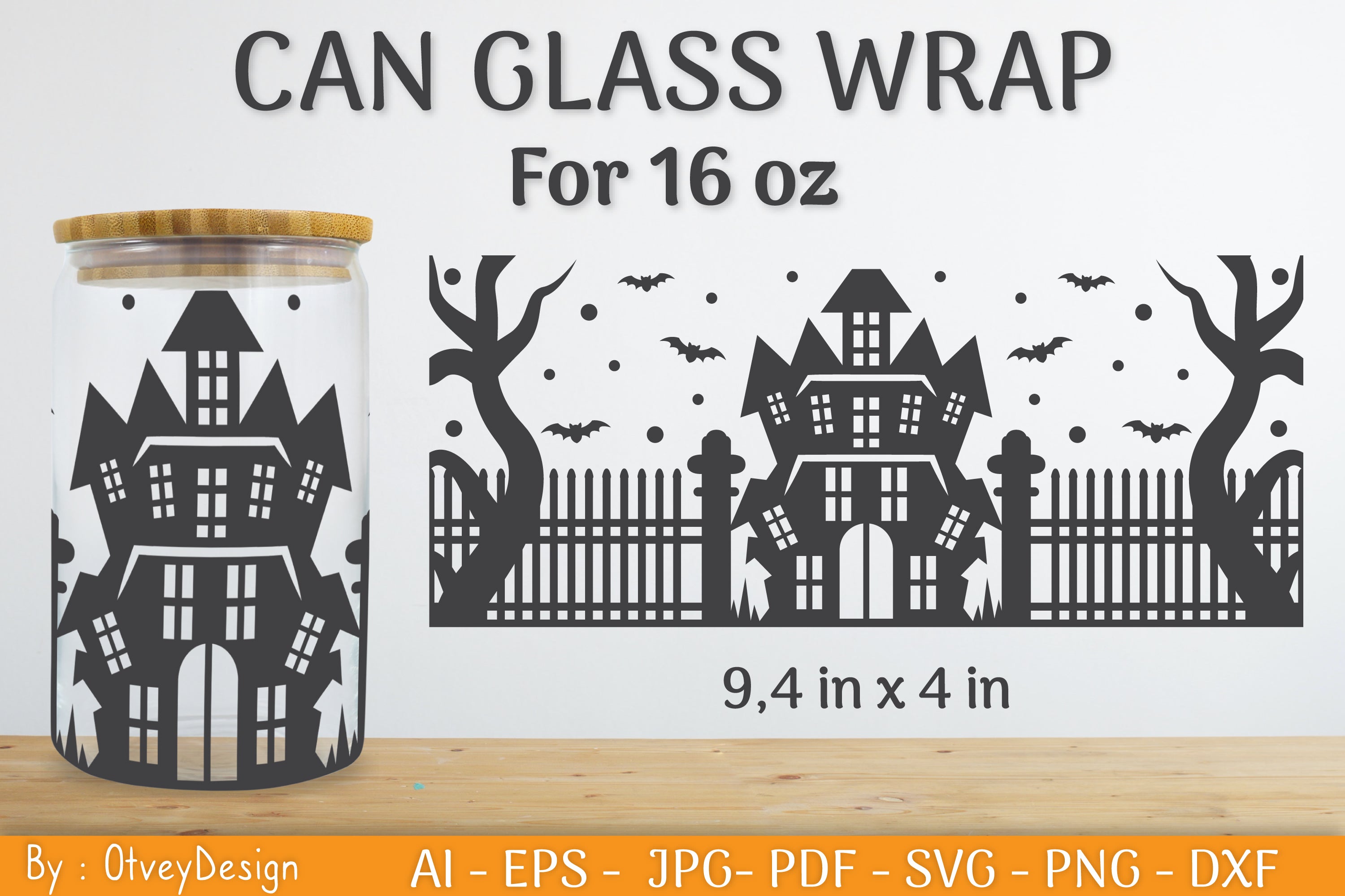 Libbey 16 Oz Can Glass Halloween SVG Bundle