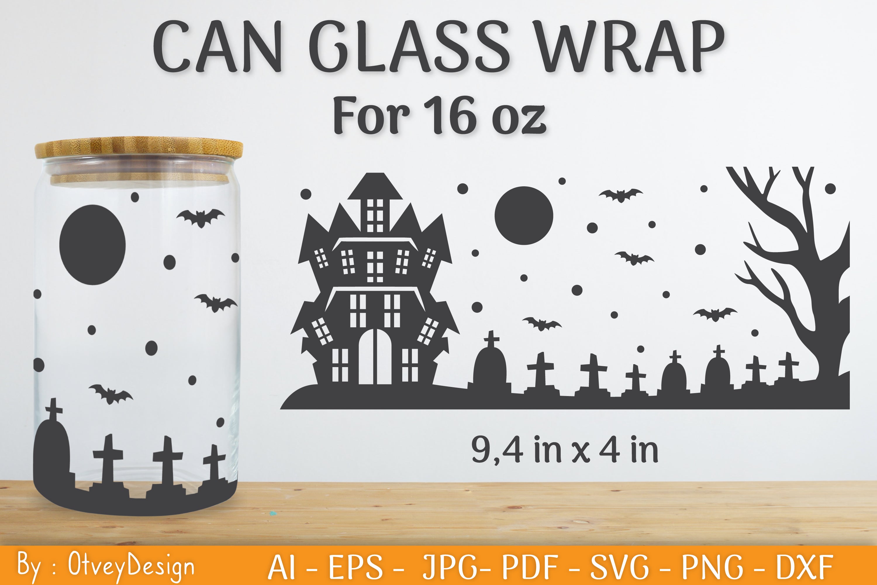Libbey 16 Oz Can Glass Halloween SVG Bundle