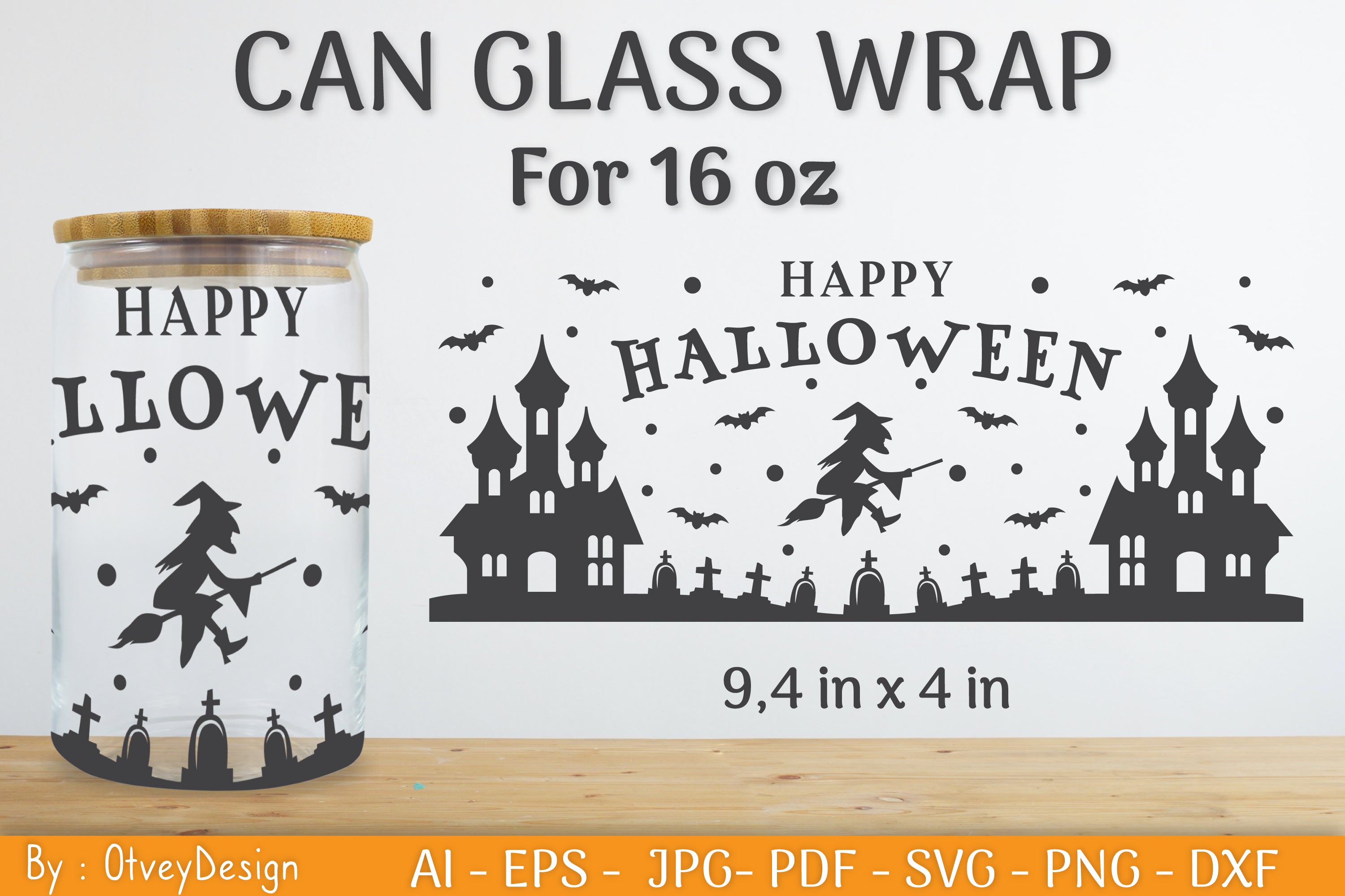 Halloween Can Glass SVG Bundle