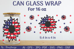 Patriotic 16 oz Can Glass Warp SVG Bundle - CraftNest - Digital Crafting and Art