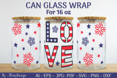 Patriotic 16 oz Can Glass Warp SVG Bundle - CraftNest - Digital Crafting and Art