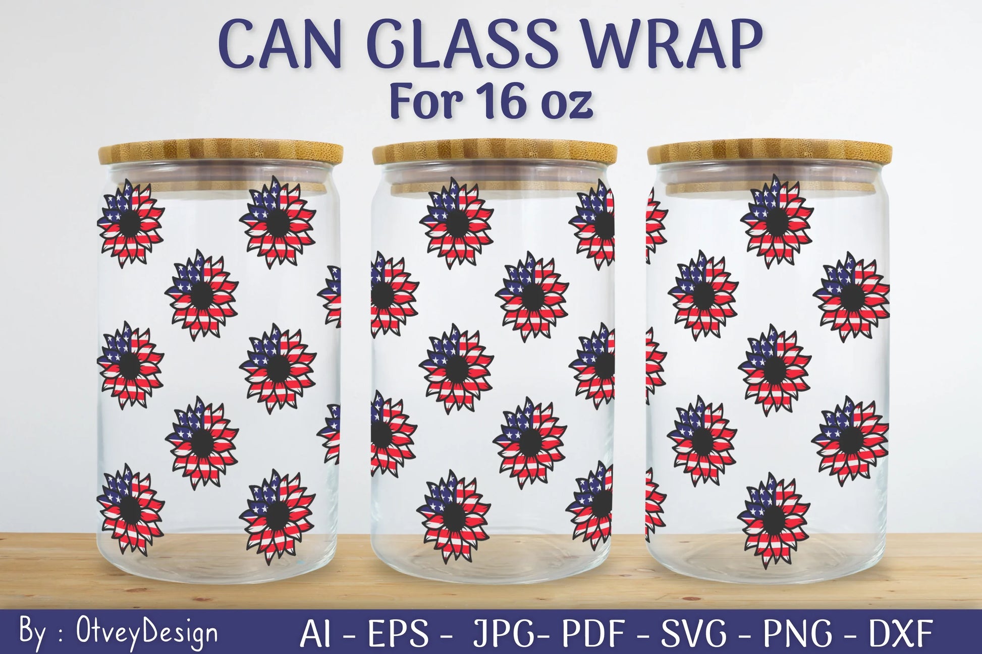 Patriotic 16 oz Can Glass Warp SVG Bundle - CraftNest - Digital Crafting and Art