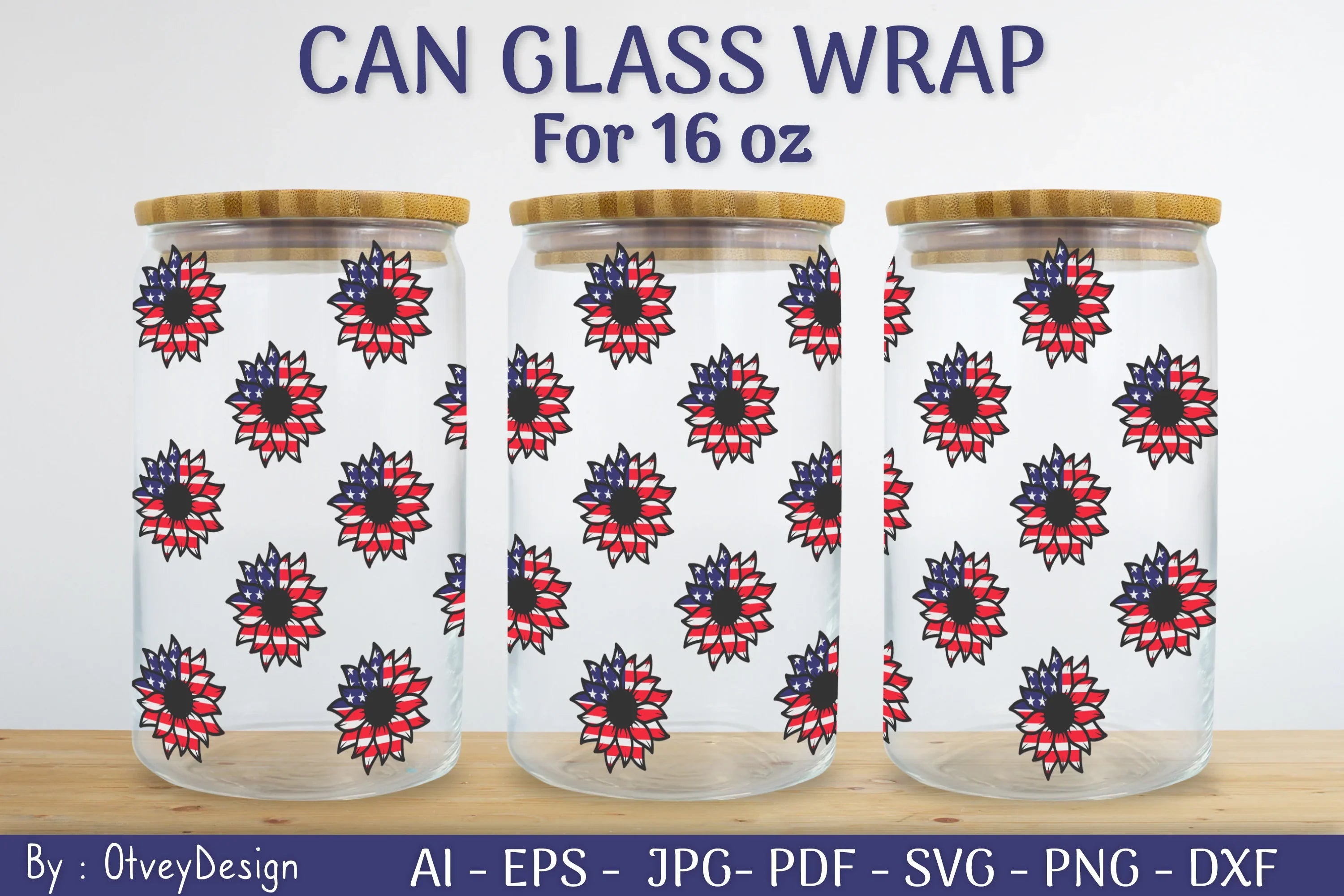 Patriotic 16 oz Can Glass Warp SVG Bundle - CraftNest - Digital Crafting and Art