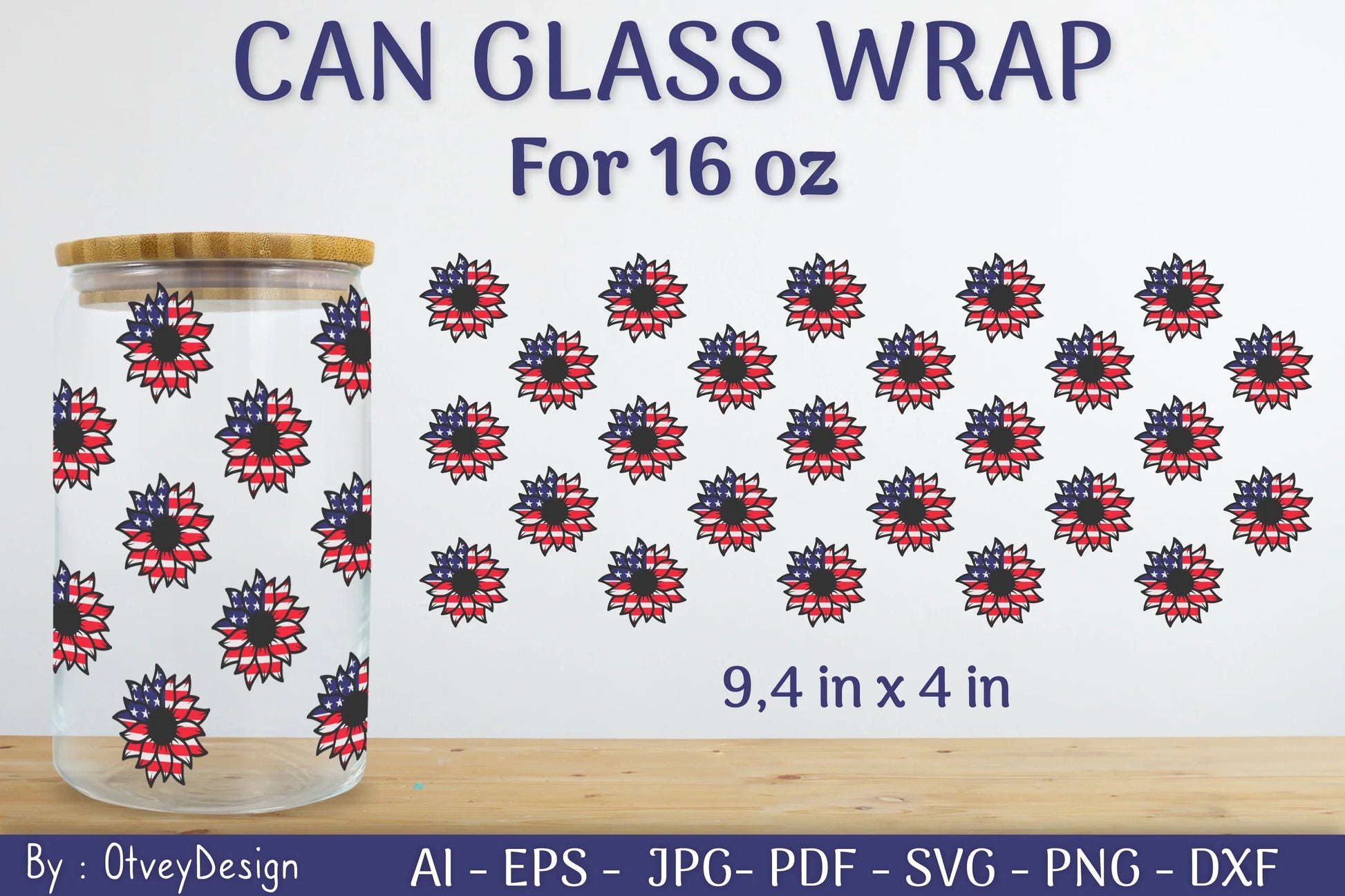 Patriotic 16 oz Can Glass Warp SVG Bundle - CraftNest - Digital Crafting and Art