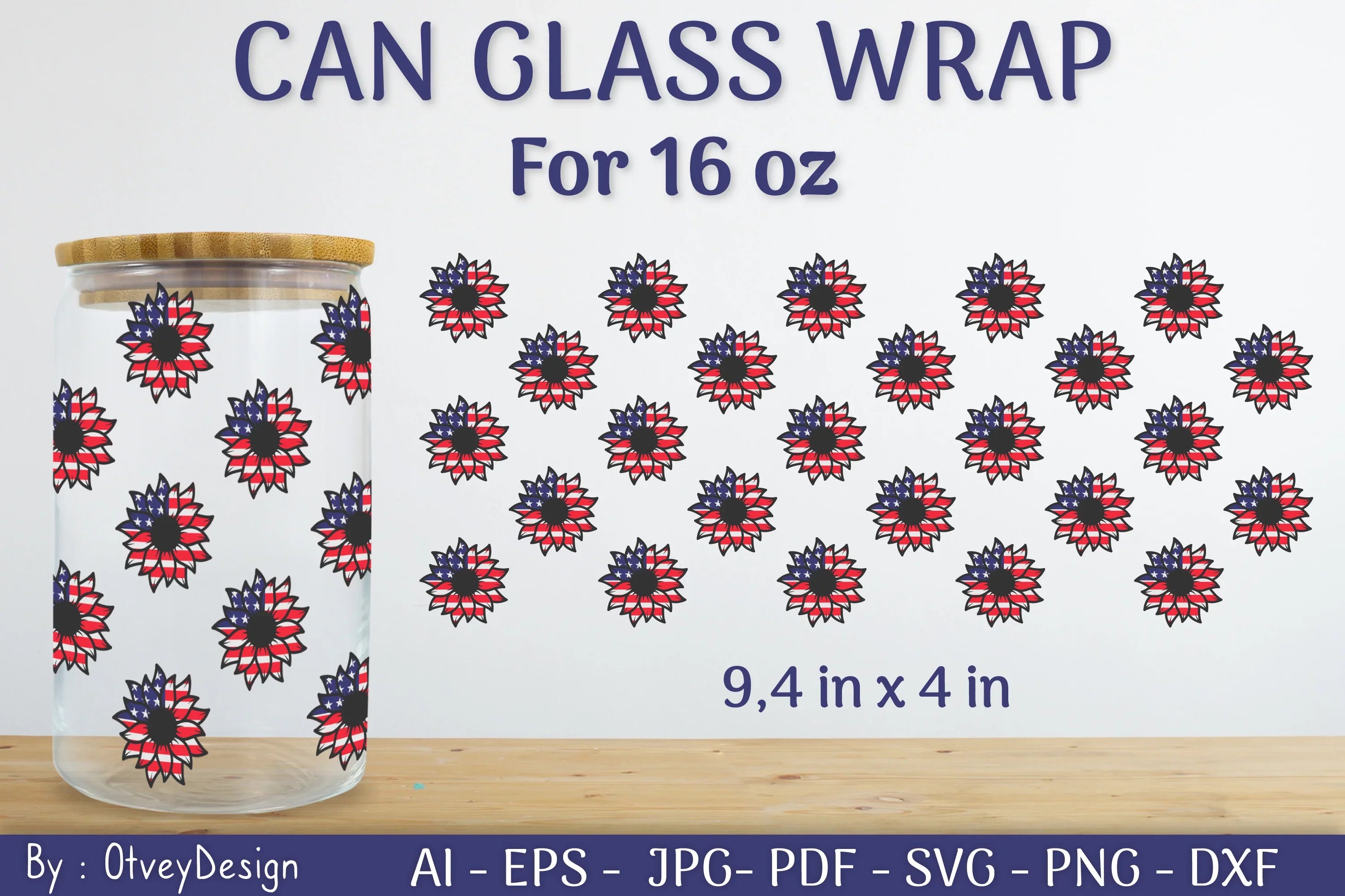 Patriotic 16 oz Can Glass Warp SVG Bundle - CraftNest - Digital Crafting and Art