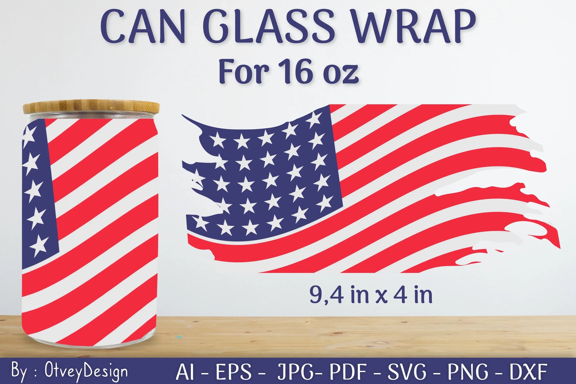 Patriotic 16 oz Can Glass Warp SVG Bundle - CraftNest - Digital Crafting and Art