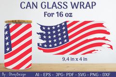 Patriotic 16 oz Can Glass Warp SVG Bundle - CraftNest - Digital Crafting and Art