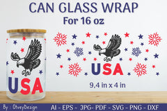 Patriotic 16 oz Can Glass Warp SVG Bundle - CraftNest - Digital Crafting and Art
