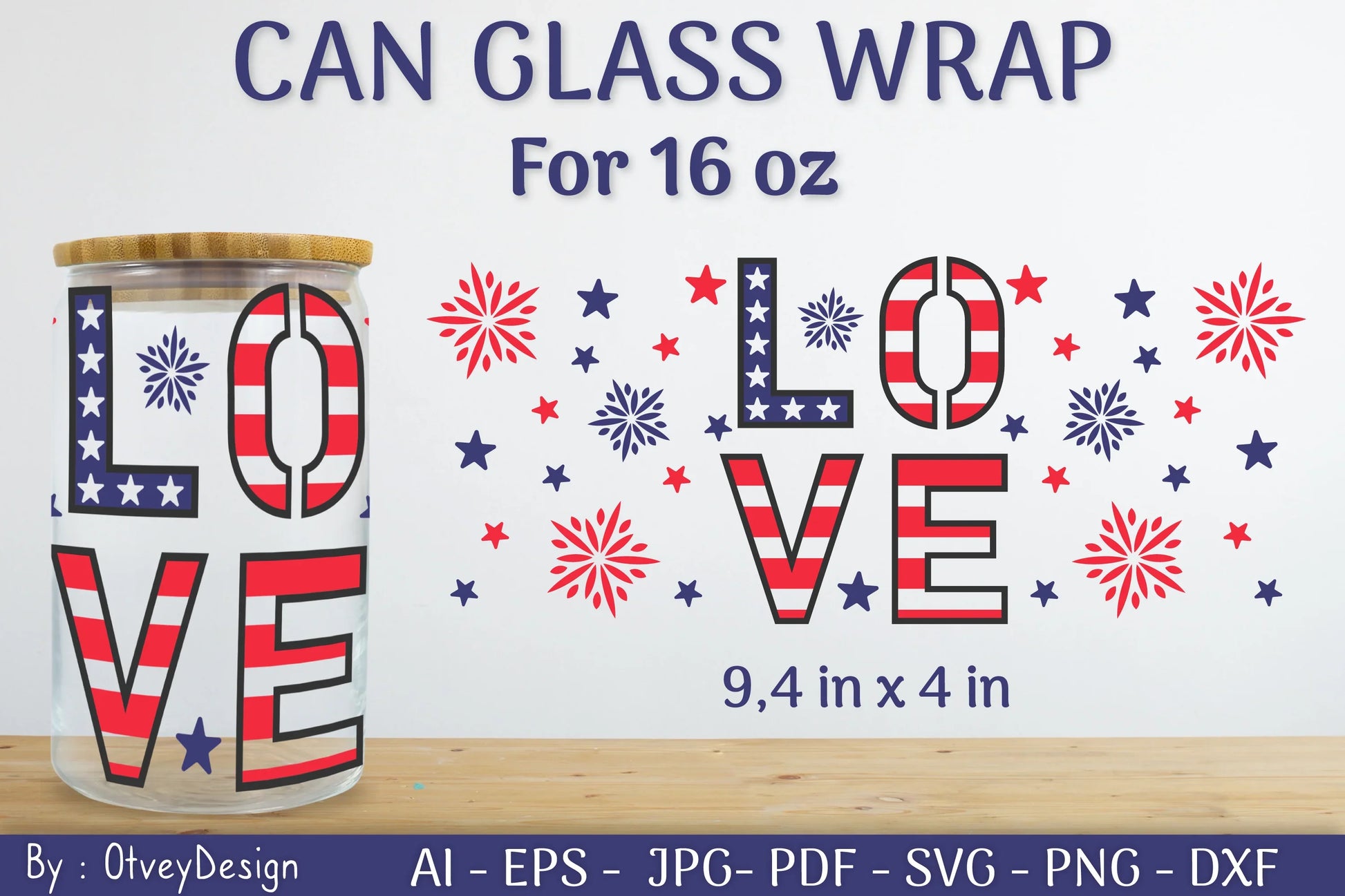 Patriotic 16 oz Can Glass Warp SVG Bundle - CraftNest - Digital Crafting and Art