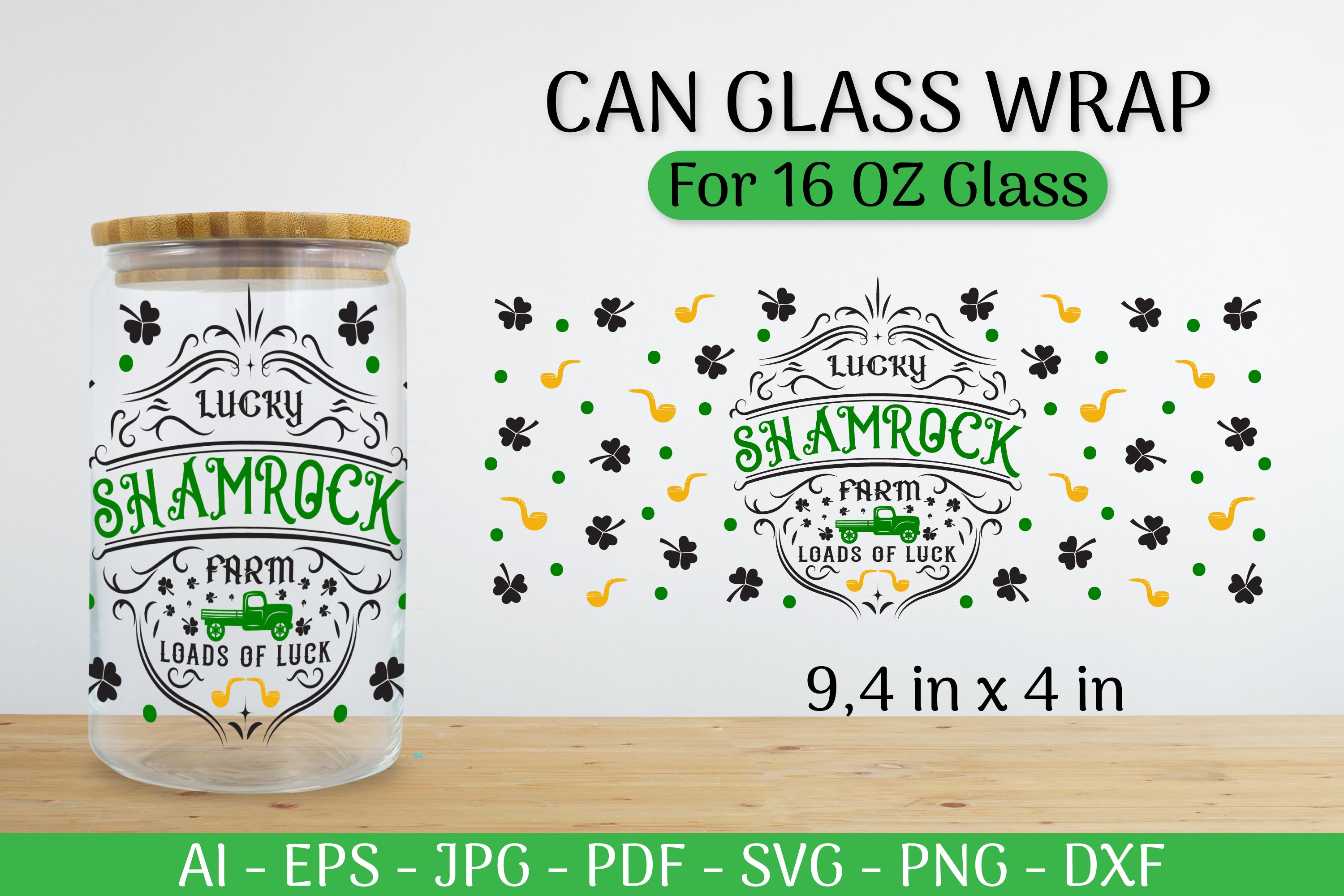 St. Patrick's Day Can Glass Wrap SVG Bundle