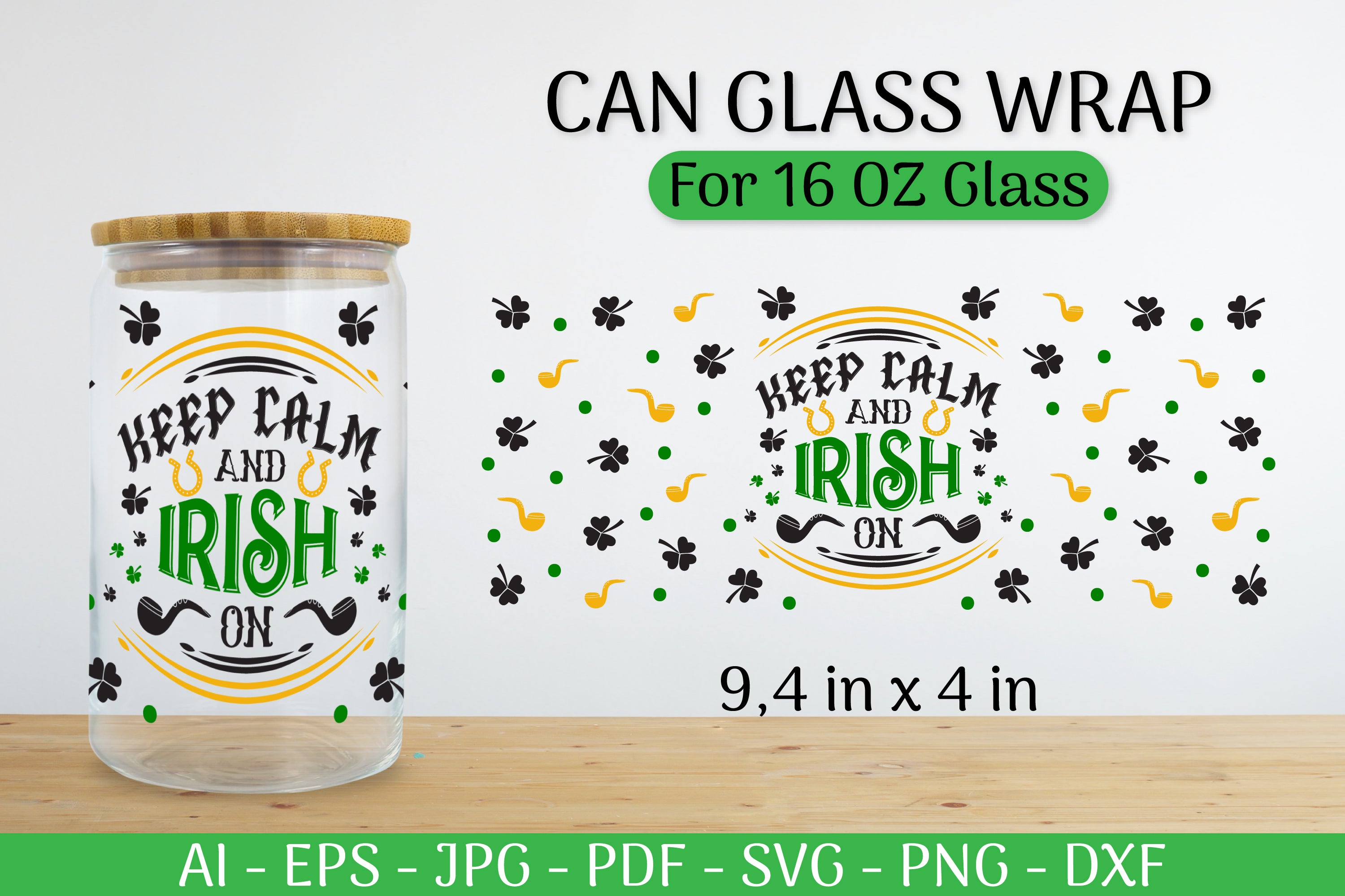 St. Patrick's Day Can Glass Wrap SVG Bundle
