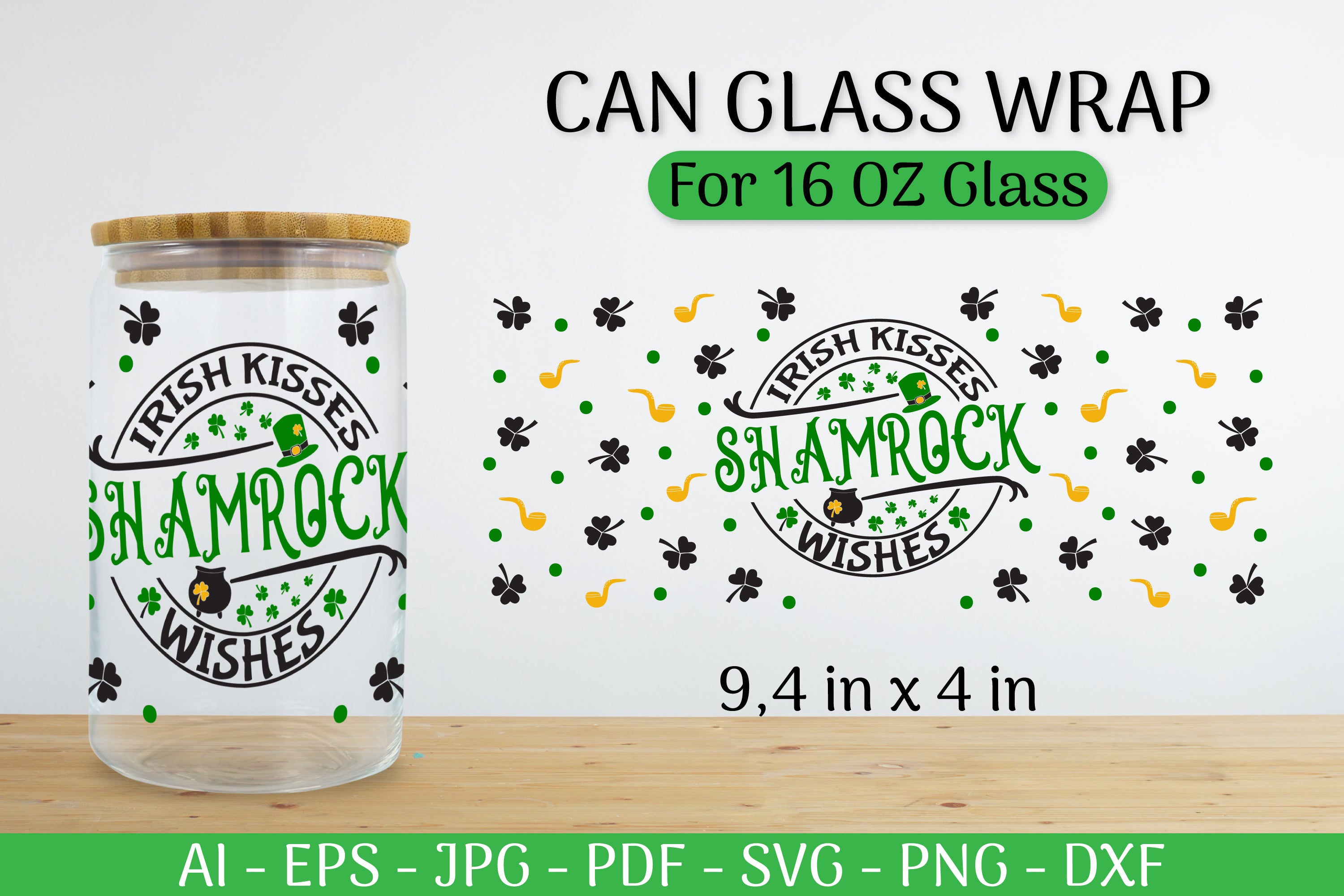 St. Patrick's Day Can Glass Wrap SVG Bundle