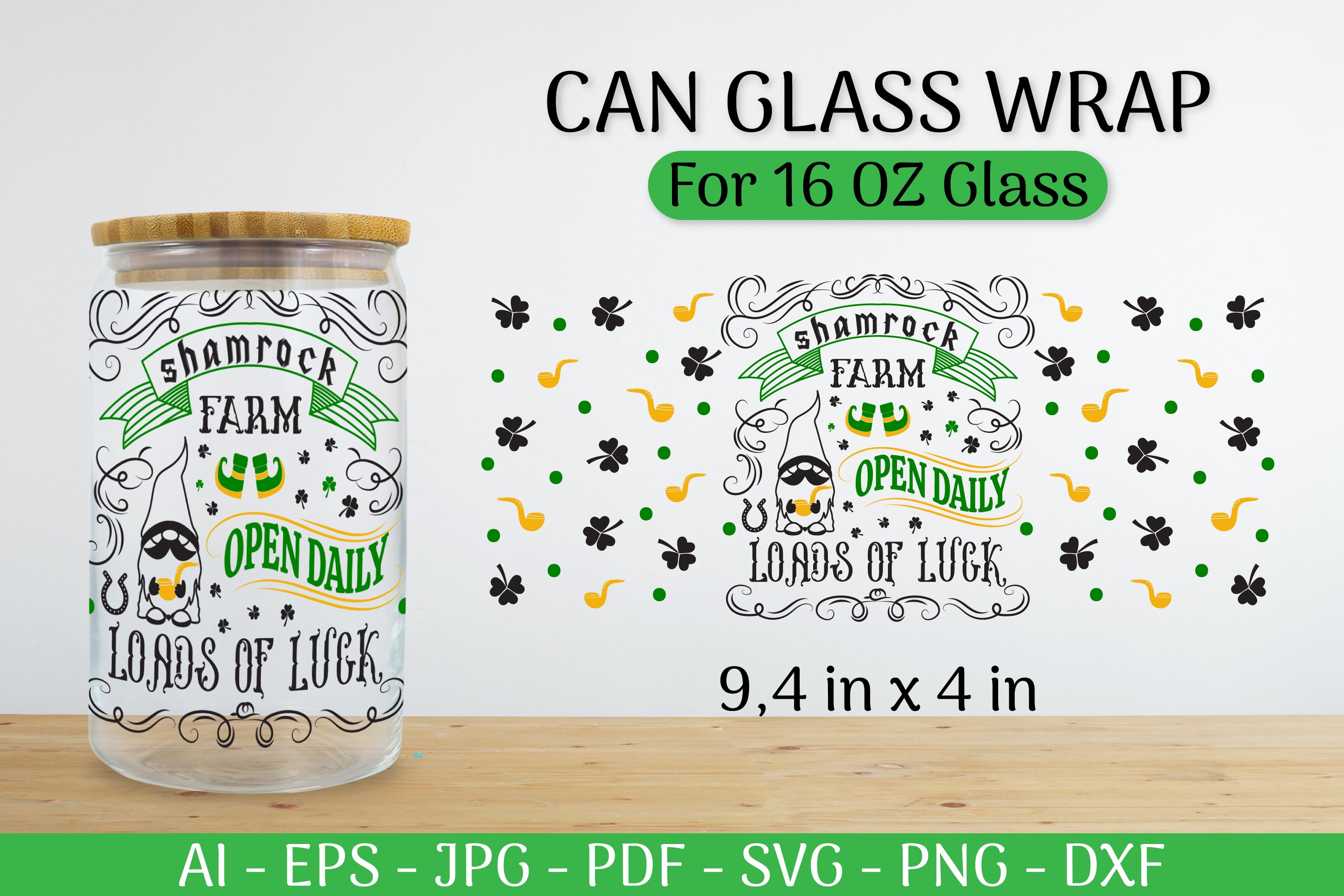 St. Patrick's Day Can Glass Wrap SVG Bundle