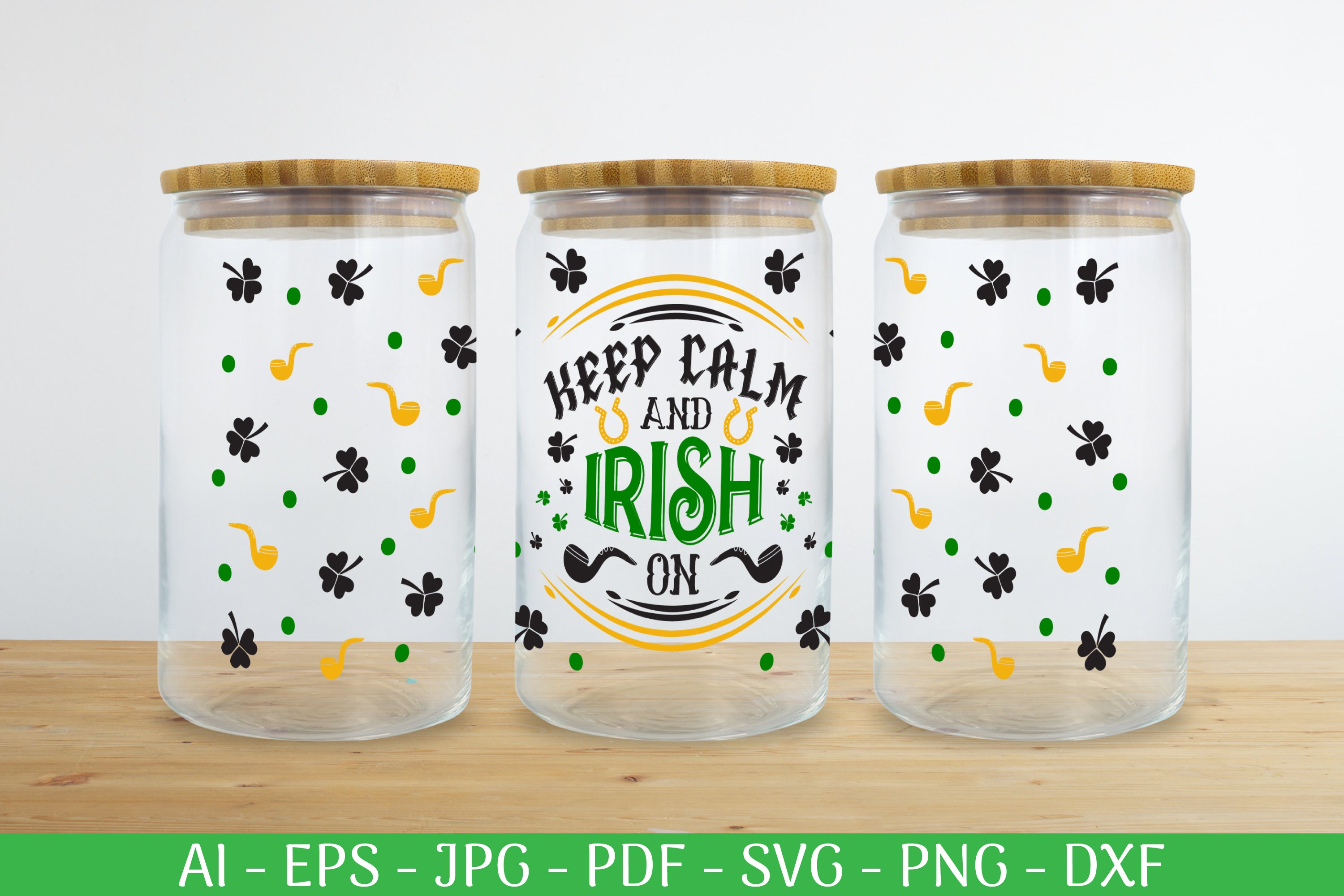 St. Patrick's Day Can Glass Wrap SVG Bundle