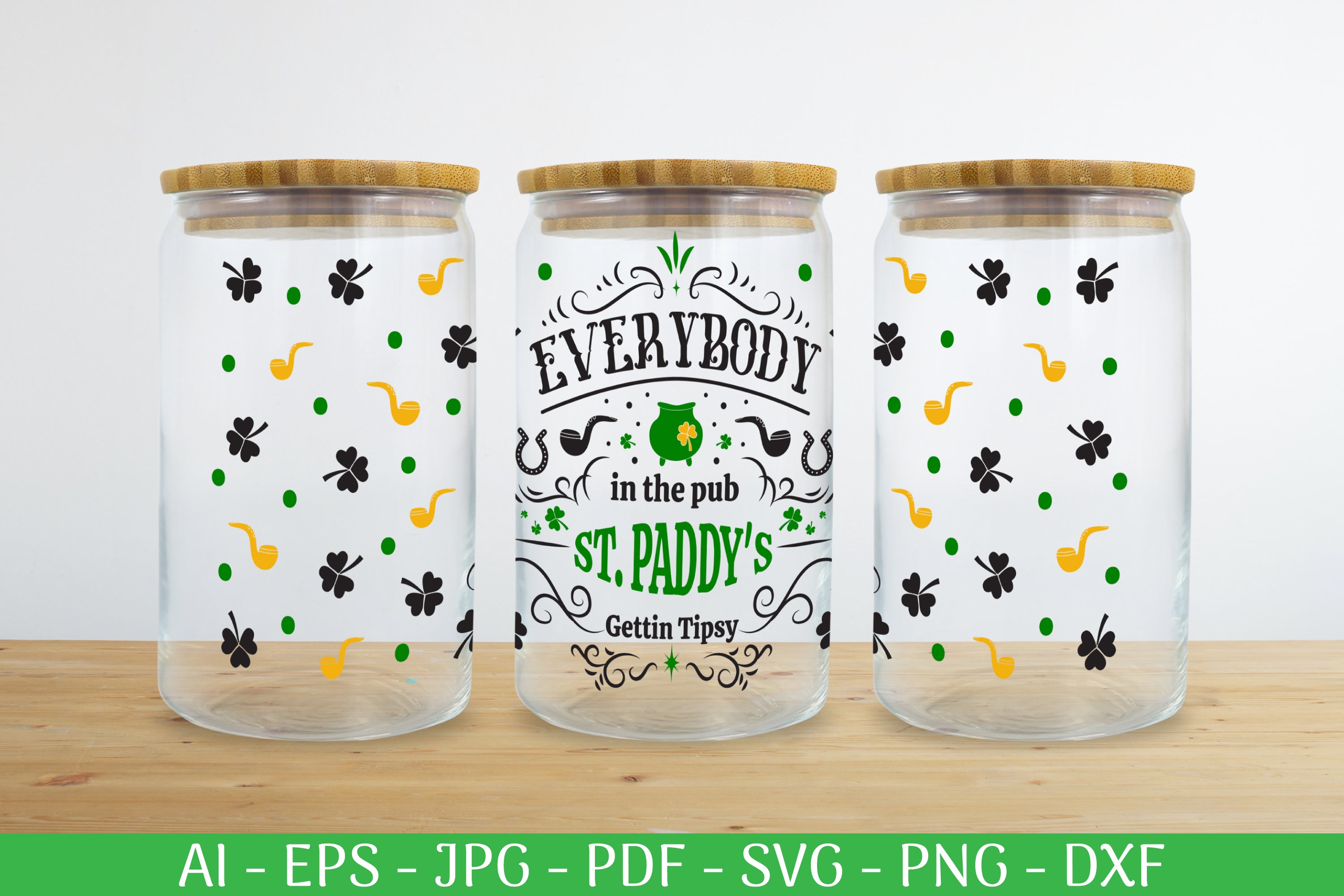 St. Patrick's Day Can Glass Wrap SVG Bundle