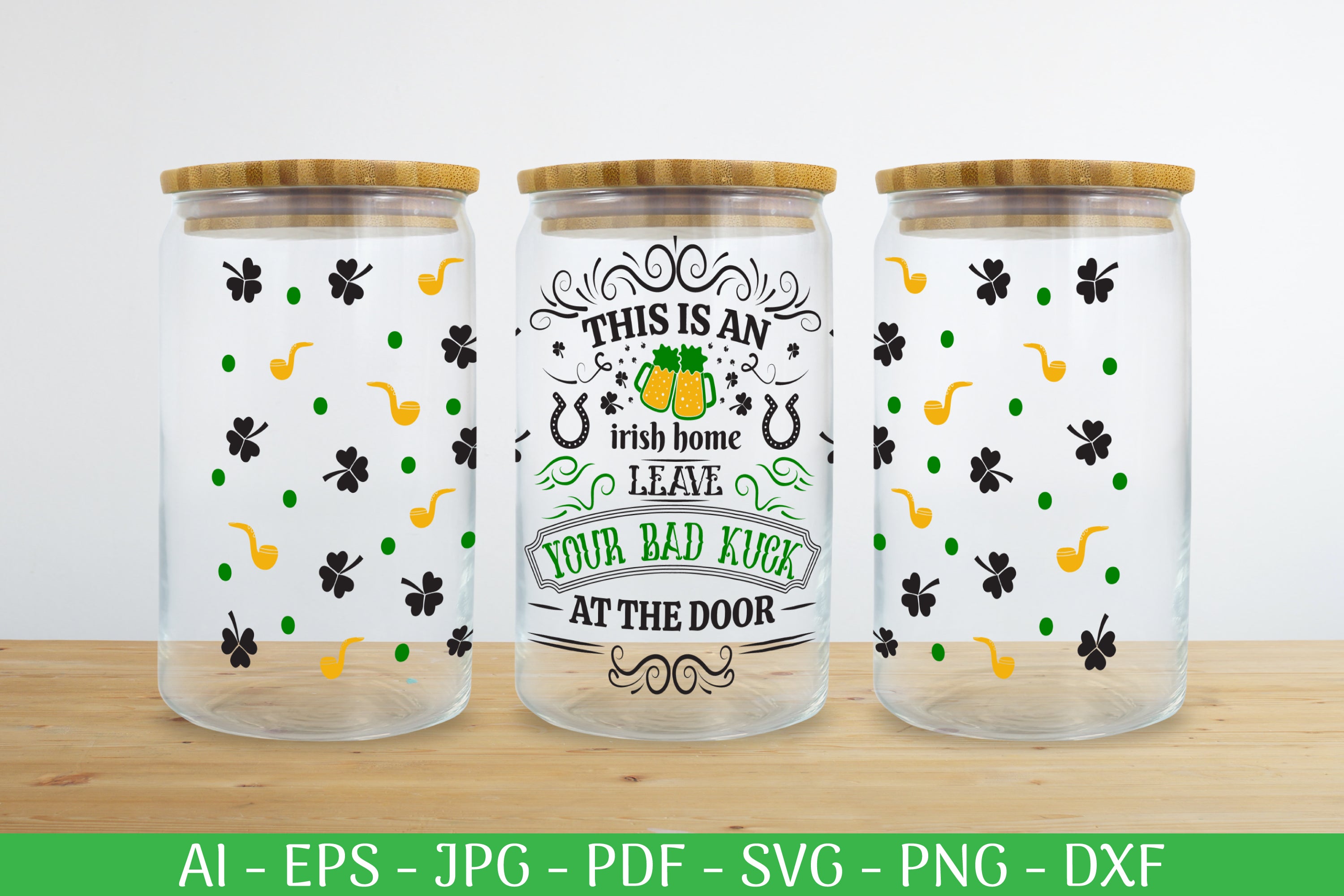 St. Patrick's Day Can Glass Wrap SVG Bundle