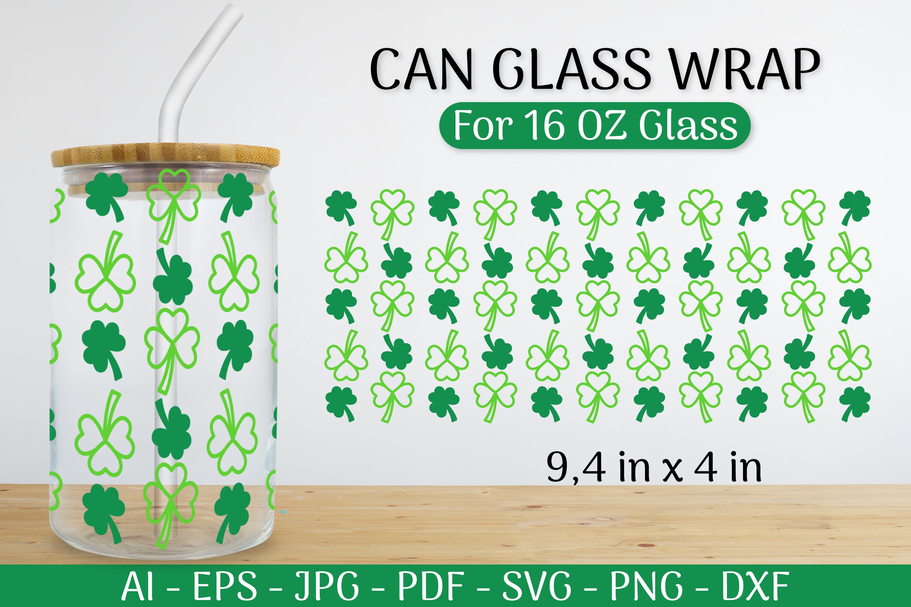 St. Patrick's Day Can Glass Wrap SVG Bundle