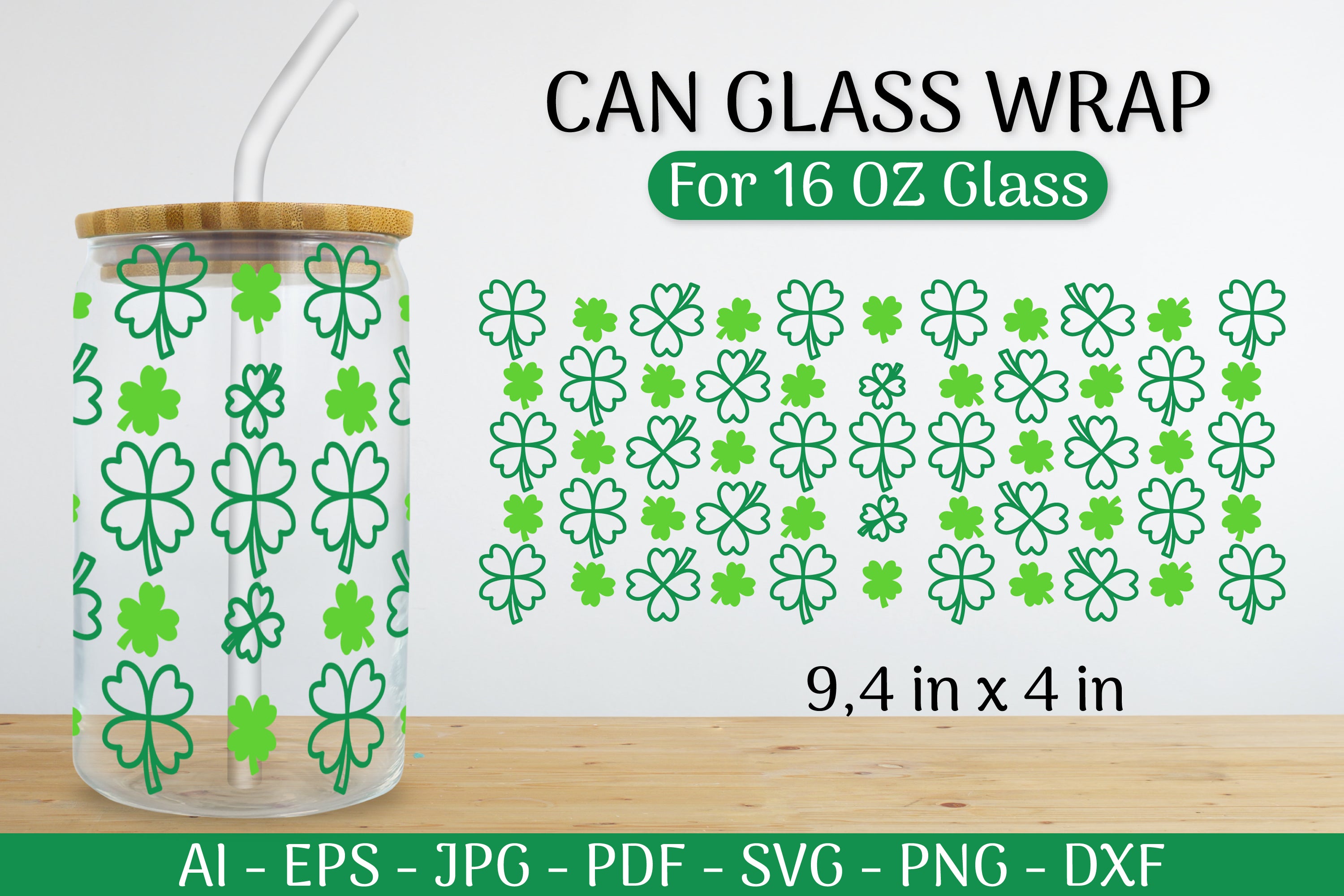 St. Patrick's Day Can Glass Wrap SVG Bundle