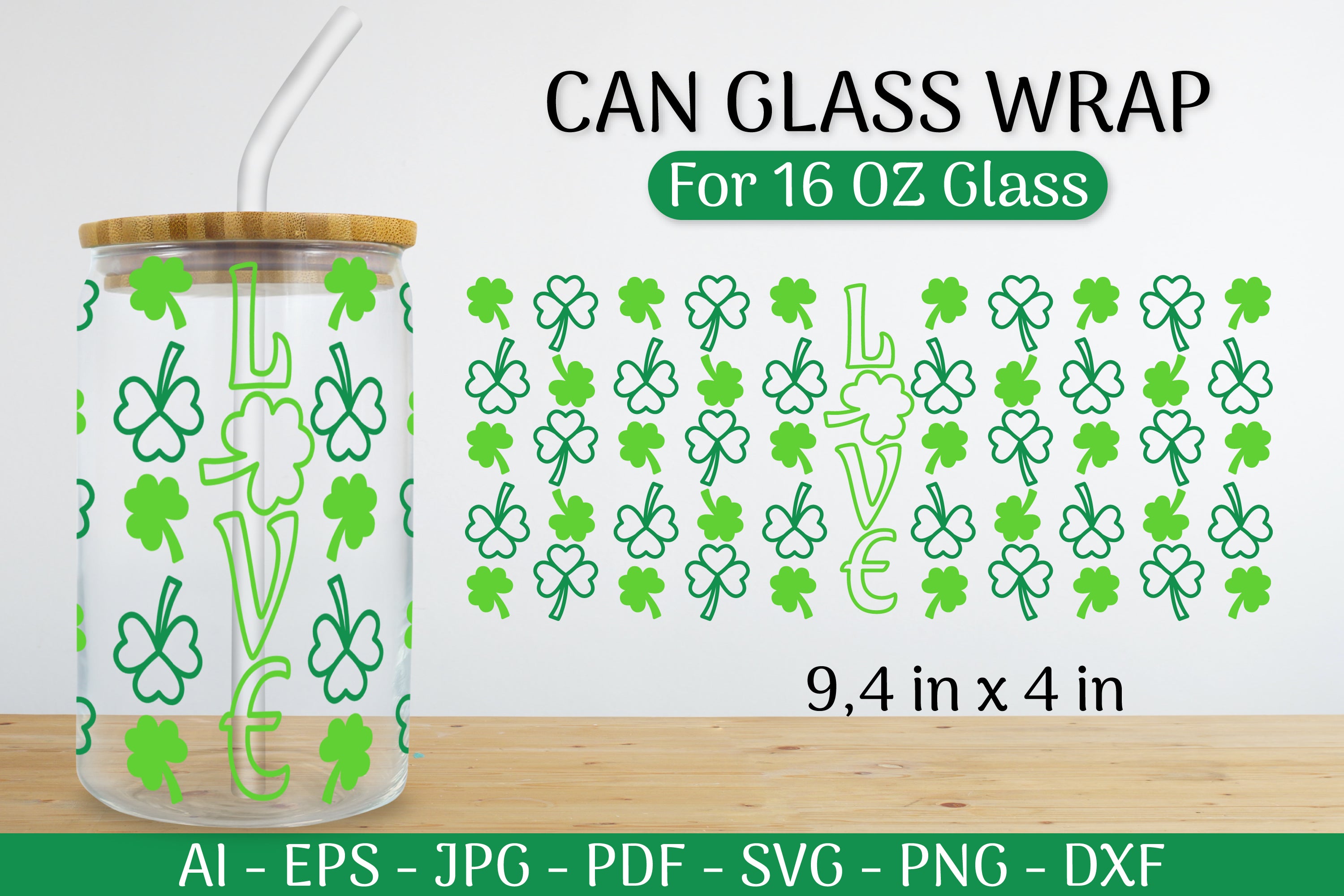 St. Patrick's Day Can Glass Wrap SVG Bundle