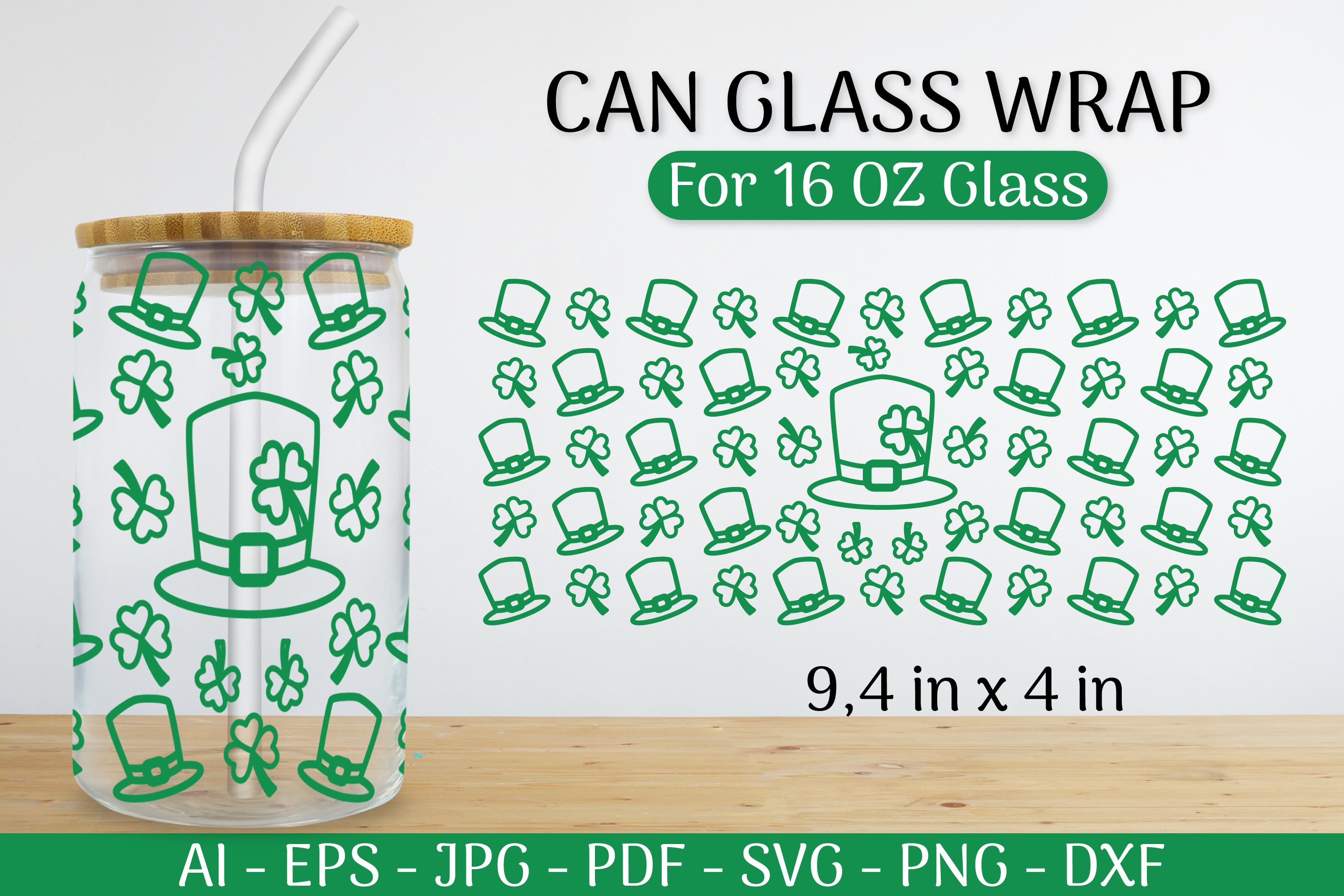 St. Patrick's Day Can Glass Wrap SVG Bundle