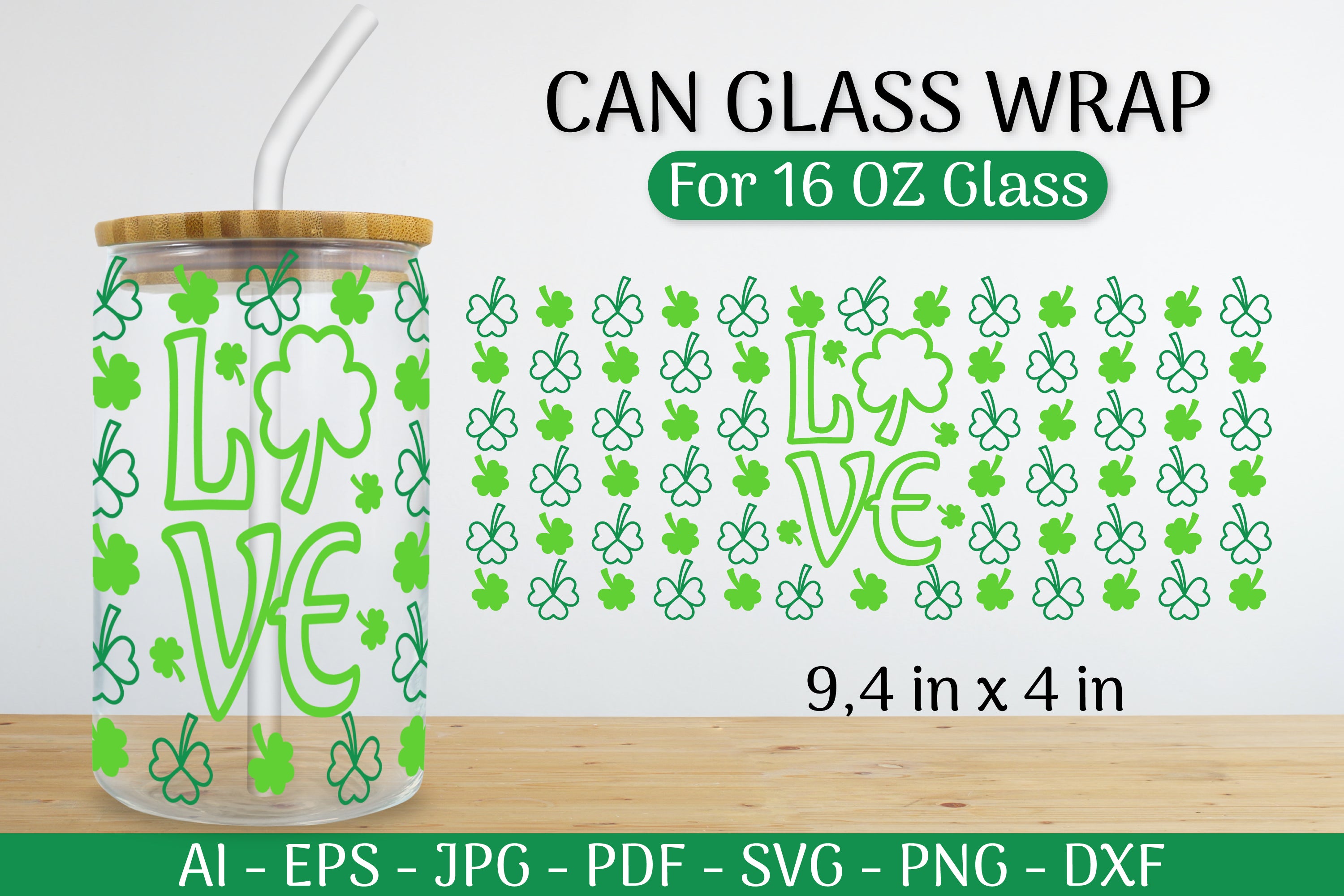 St. Patrick's Day Can Glass Wrap SVG Bundle