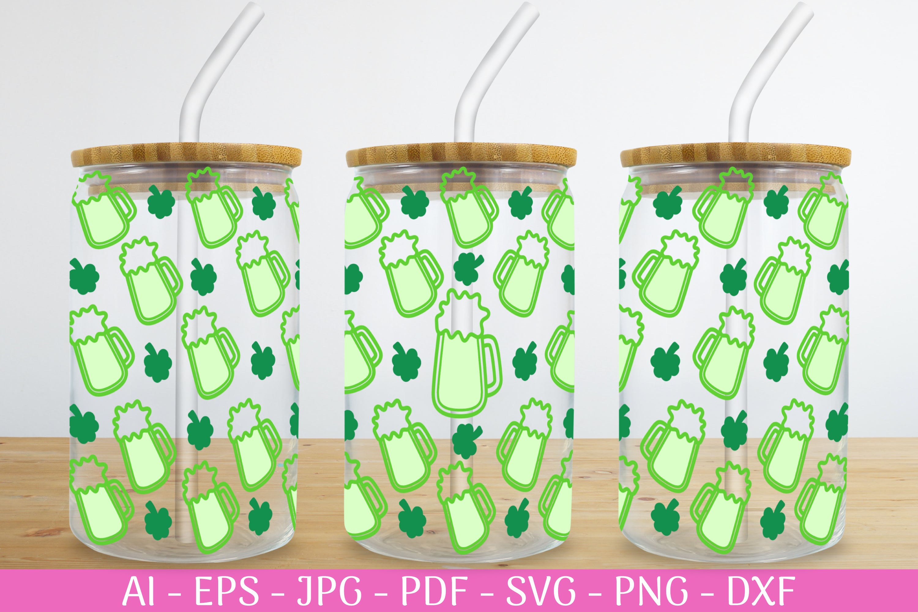 St. Patrick's Day Can Glass Wrap SVG Bundle
