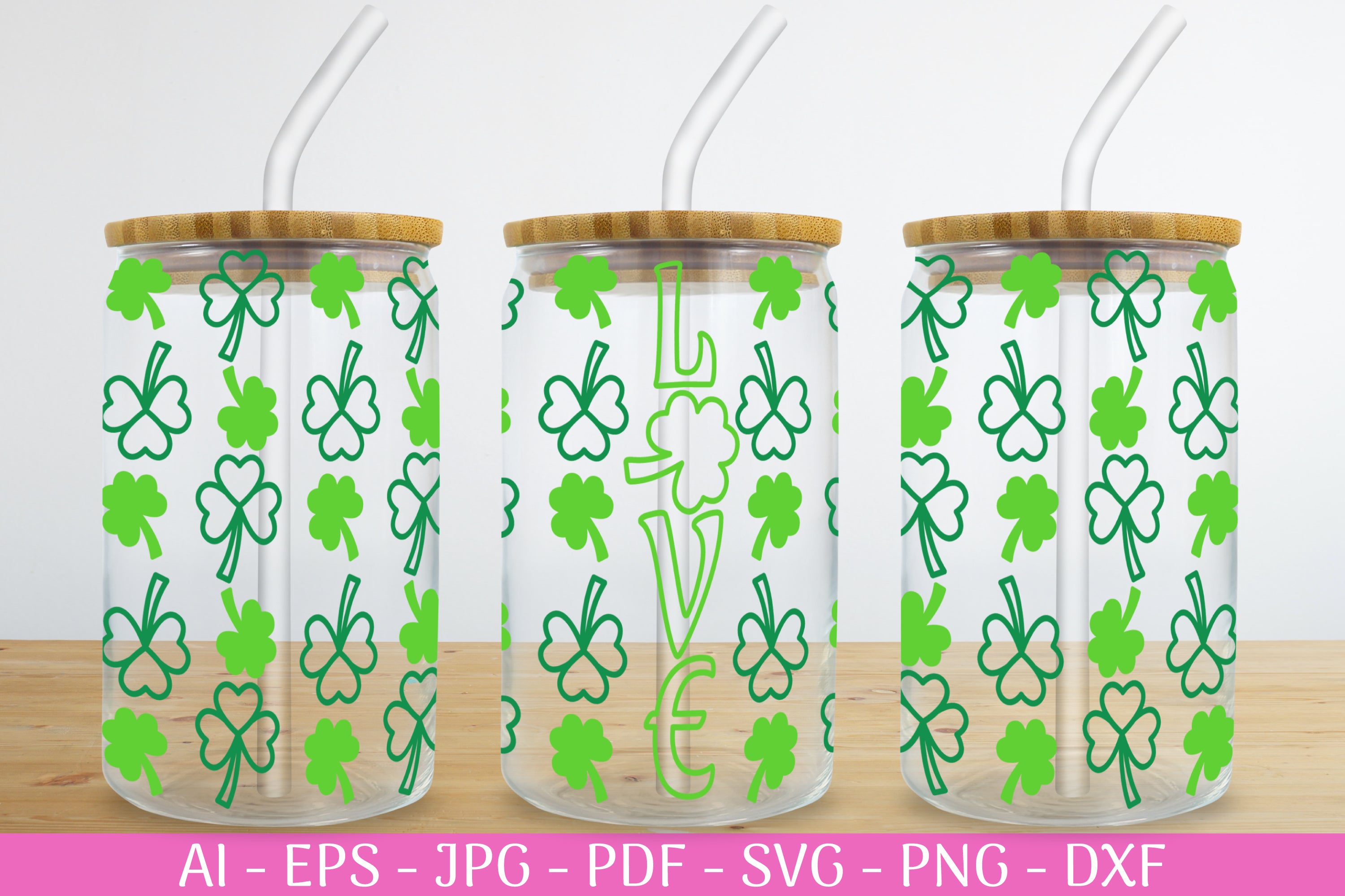 St. Patrick's Day Can Glass Wrap SVG Bundle