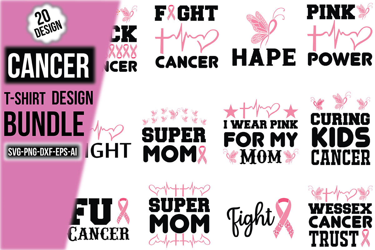 Cancer T-Shirt Bundle - CraftNest - Digital Crafting and Art