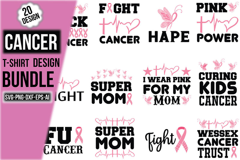 Cancer T-Shirt Bundle - CraftNest - Digital Crafting and Art
