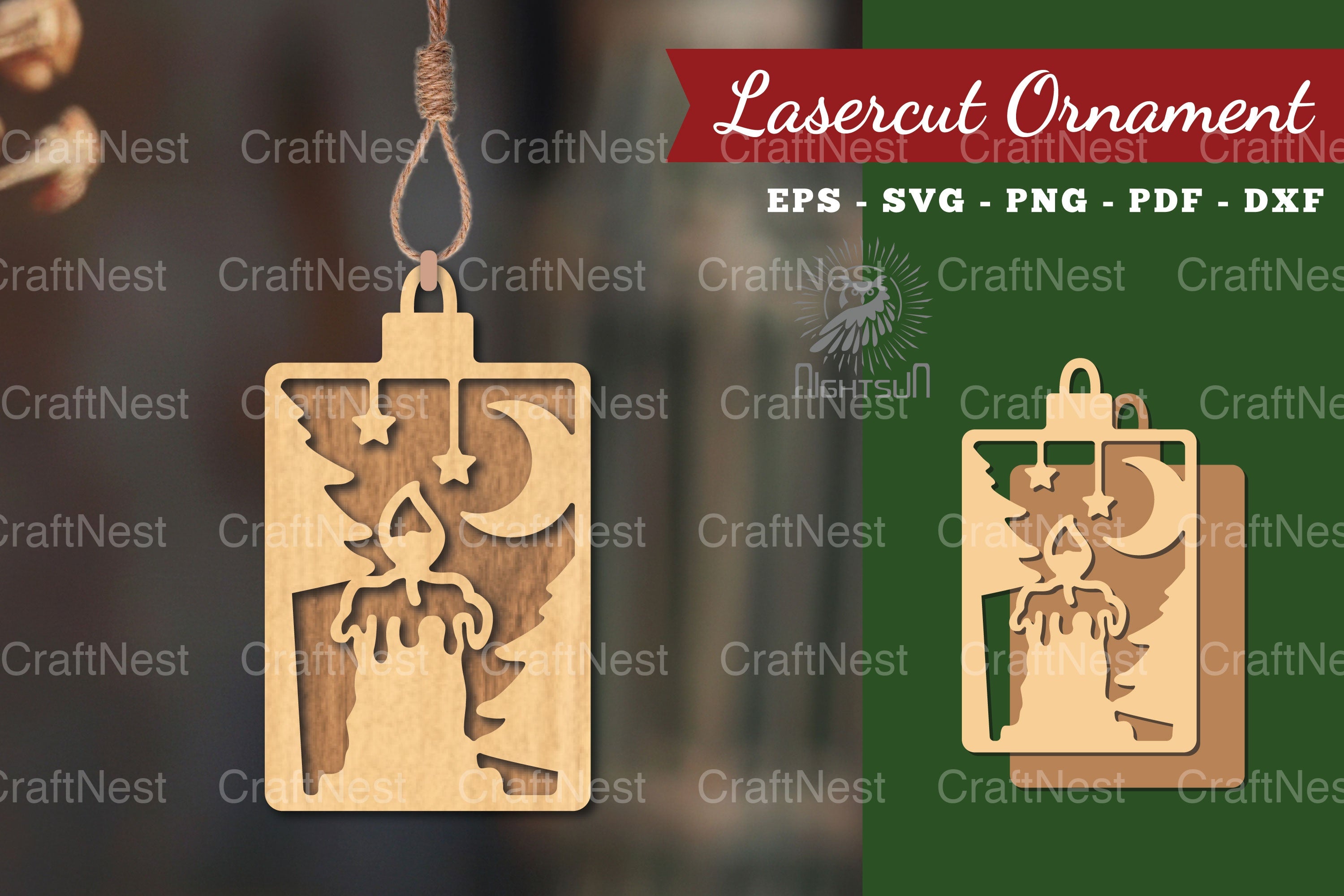 Candle Laser Cut Ornament Clipart Bundle - CraftNest - Digital Crafting and Art