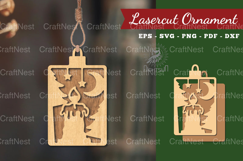 Candle Laser Cut Ornament Clipart Bundle - CraftNest - Digital Crafting and Art