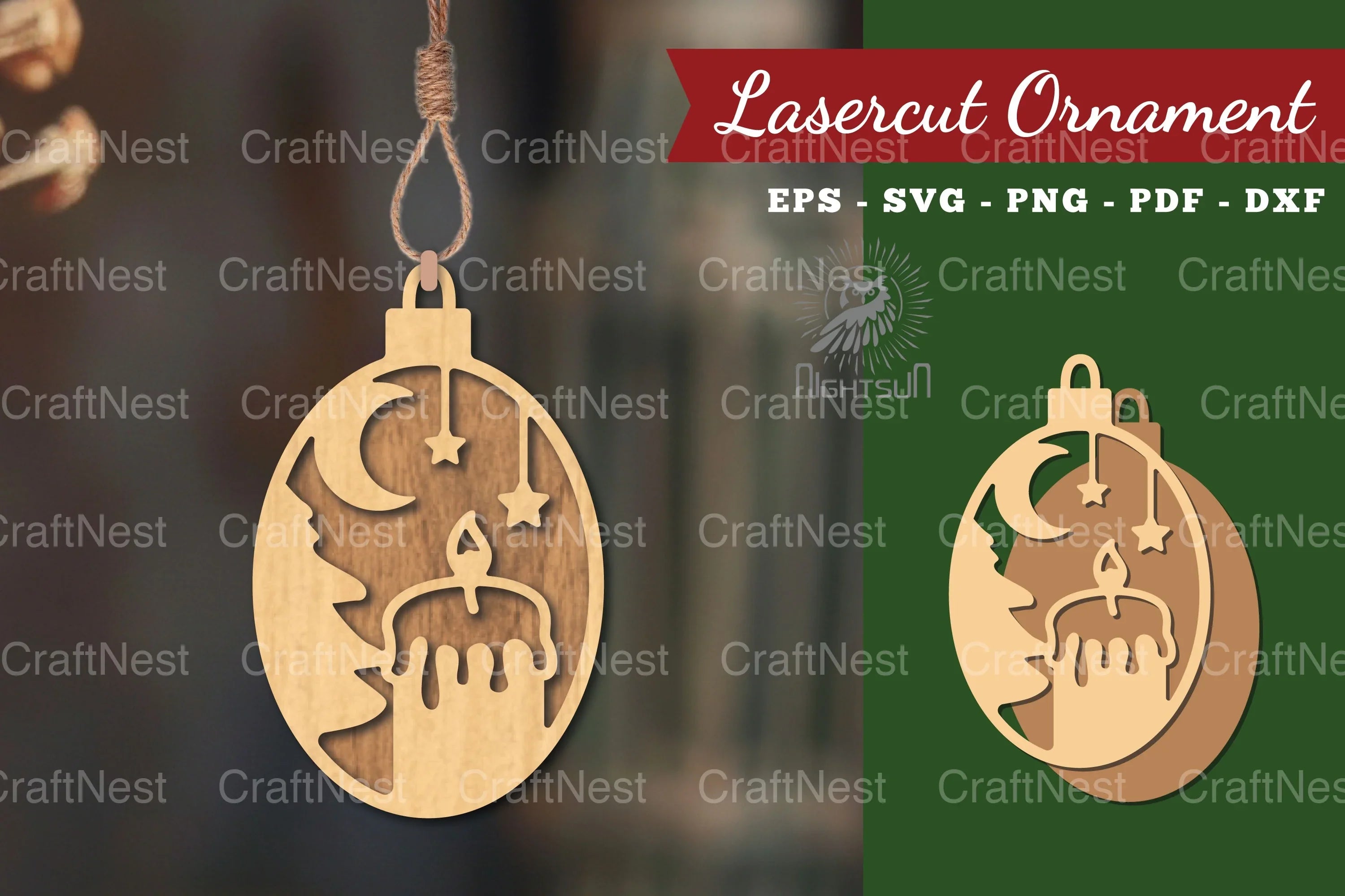 Laser Cut Candle Ornament Clipart Bundle - CraftNest - Digital Crafting and Art