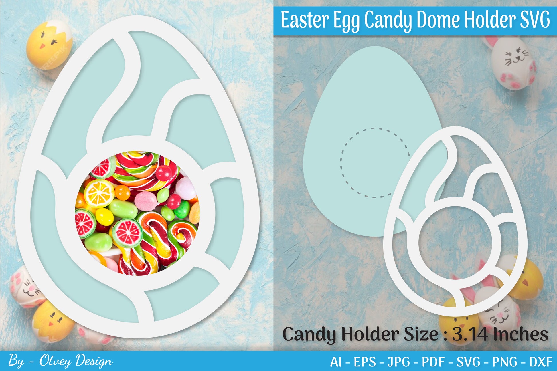 Candy Holder Easter Egg SVG Bundle 1 - CraftNest - Digital Crafting and Art